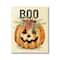 Stupell Industries Boo Seasonal Halloween Flowers Canvas Wall Art